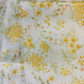 Ткань для платья легкая, цветочный орнамент, 92х228см. СССР.